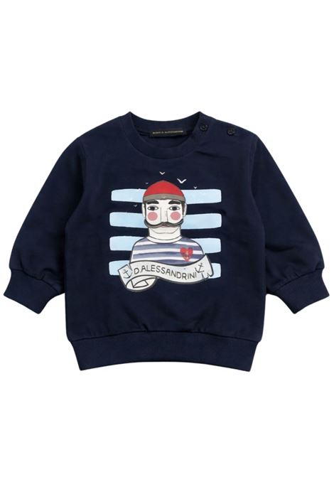 Felpa neonato blu in cotone DANIELE ALESSANDRINI | 1295F00249/MABLU
